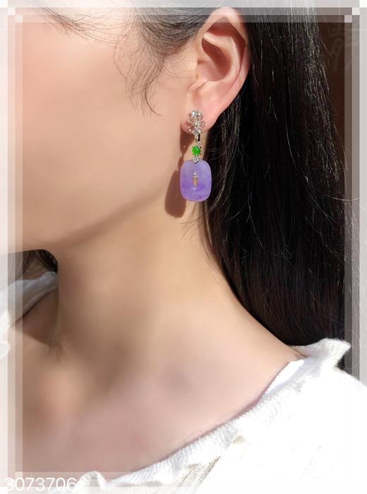 3073706，紫罗兰平安扣耳坠。具体价格微信咨询 商品图4