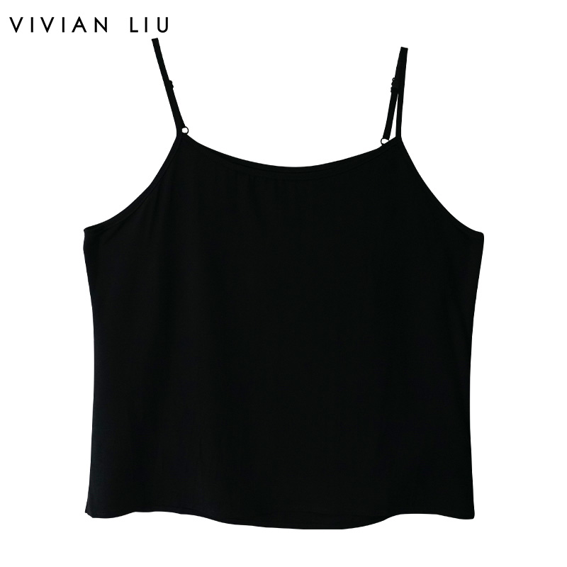 VIVIAN LIU R2333001夏女装新款高级可调节肩带宽松打底背心