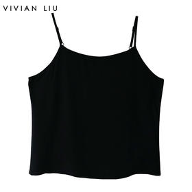 VIVIAN LIU R2333001夏女装新款高级可调节肩带宽松打底背心