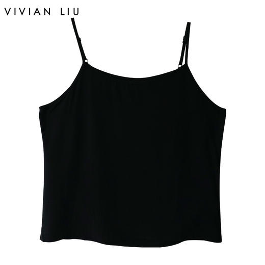 VIVIAN LIU R2333001夏女装新款高级可调节肩带宽松打底背心 商品图0