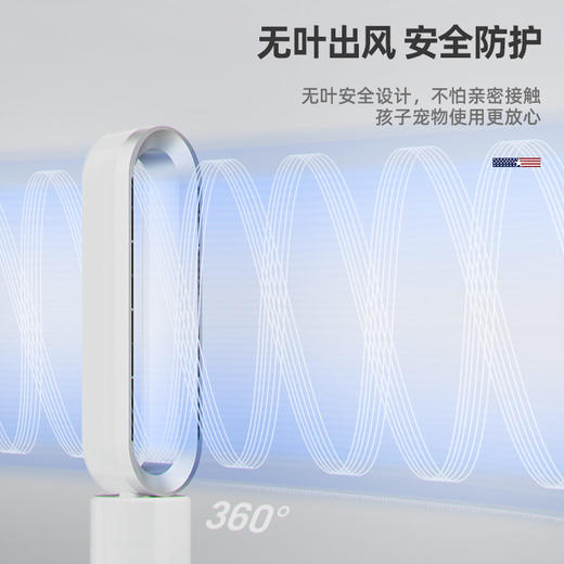 MACAIIROOS迈卡罗 风扇冷暖两用无叶电风扇家用落地扇卧室办公室立式塔扇循环扇遥控暖风机（冷暖风） 商品图5