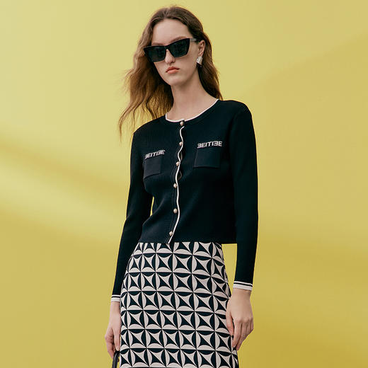 EITIE爱特爱春季新款时尚简约修身显瘦针织衫7301005 商品图5