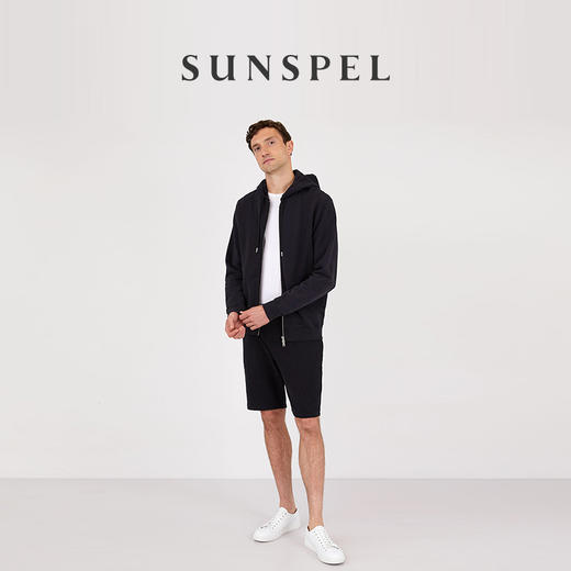 SUNSPEL男士春夏全棉抽绳系带卫裤休闲宽松短裤运动裤 商品图2