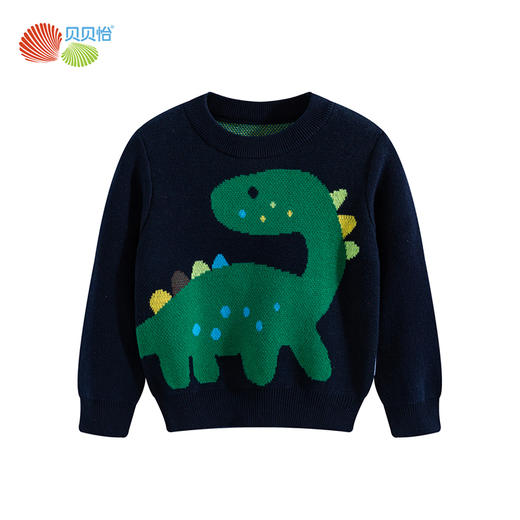 贝贝怡童装男童春秋款儿童针织套头毛衣中大童宝宝卡通休闲上衣231S3132 商品图4