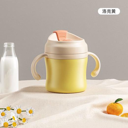 牛奶杯儿童不锈钢加热刻度米糊杯子吸管宝宝敞口直饮家用喝水学饮 商品图5
