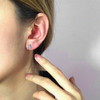 OKBA60280真金电镀欧美法式小众轻菱形耳圈耳扣耳饰 商品缩略图1
