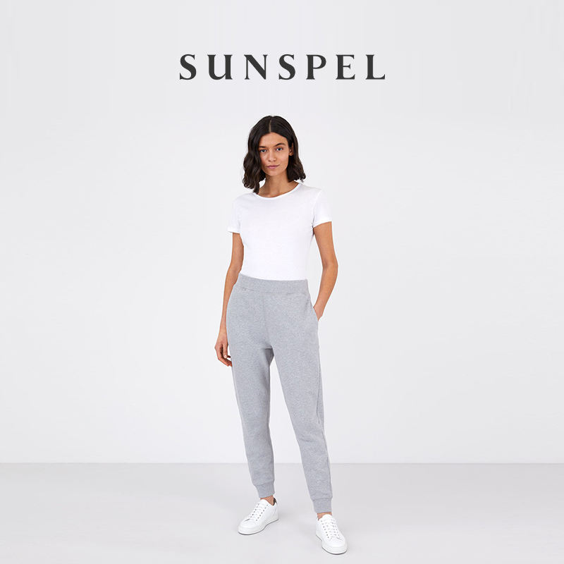 SUNSPEL女士春夏全棉宽松束脚休闲运动裤卫裤