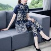 夏季新款民族风棉麻时尚休闲套装洋气唐装休闲裤妈妈旗袍两件套DD 商品缩略图1