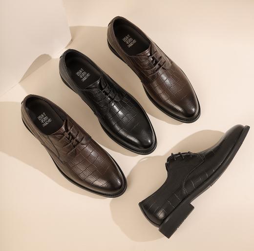 西村名物2023新款系带男单鞋男鞋真皮男士商务皮鞋皮鞋男10711 商品图2