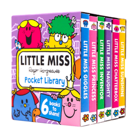 Collins柯林斯 妙小姐手掌书盒装6册英文原版绘本 Little Miss Pocket Library 奇先生妙小姐系列小小手掌书 英文版幼儿英语启蒙纸板书动画片绘本