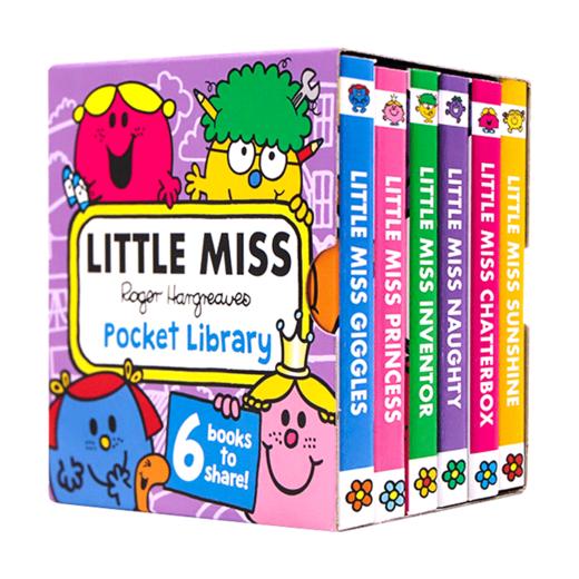 Collins柯林斯 妙小姐手掌书盒装6册英文原版绘本 Little Miss Pocket Library 奇先生妙小姐系列小小手掌书 英文版幼儿英语启蒙纸板书动画片绘本 商品图0