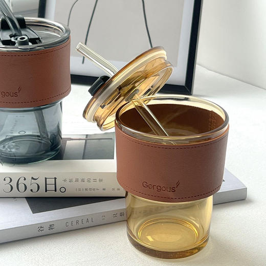 （福利款）竹节杯ins风玻璃杯吸管杯 商品图3