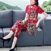 夏季新款民族风棉麻时尚休闲套装洋气唐装休闲裤妈妈旗袍两件套DD 商品缩略图2