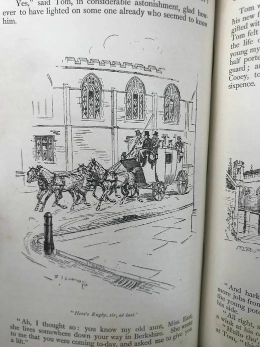 1897年 托马斯·休斯《汤姆·布朗的校园时光》 埃德蒙·苏利文约百幅精美插图 漆布精装32开 商品图13