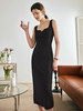 OLrain欧芮儿法式黑色背心连衣裙女夏季2023新款收腰方领无袖裙子 商品缩略图3
