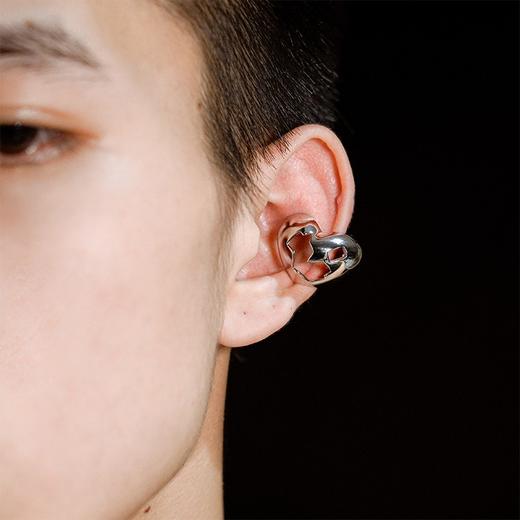 MOONWILD 野月亮原创小众设计爱心镀银耳环女轻奢高级感甜酷耳夹 商品图2