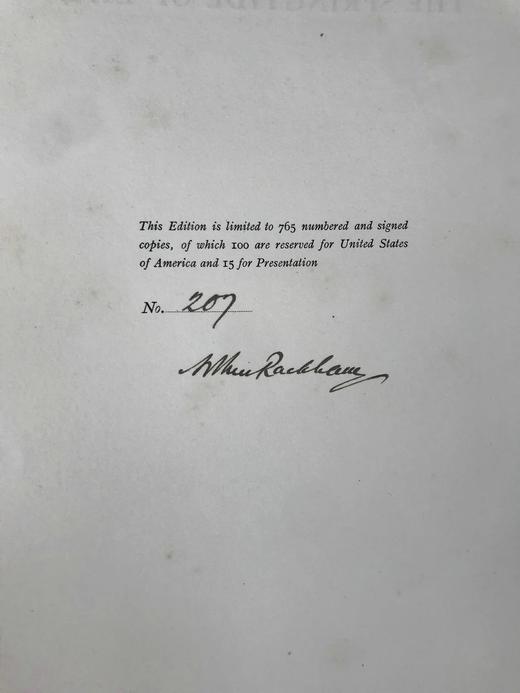 鬼才拉克姆限量签名本！1918年 斯温伯恩《生命之春：儿童诗集》 9幅彩色手工贴图与多幅黑白文间插图 犊皮（vellum）脊精装大16开 商品图2