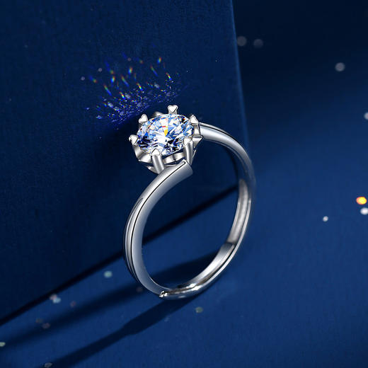 Winy925纯银一克拉之恋戒指送女友闺蜜节日生日礼物 商品图0