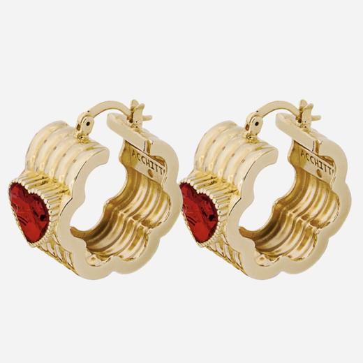 北京仓｜Acchitto-DESI- 金色 红心水晶 耳环［意大利设计师］ 商品图2