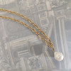 OKBA60272真金电镀欧美法式小众轻奢巴洛克珍珠长款项链毛衣链 商品缩略图2