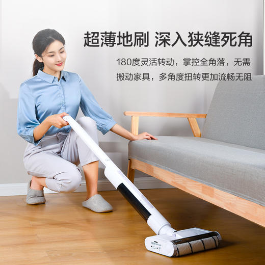 美的（Midea）电动洗地拖把洗地机家用无线手持智能洗拖一体自清洁洗地机器人WD10 紫丁香 商品图0