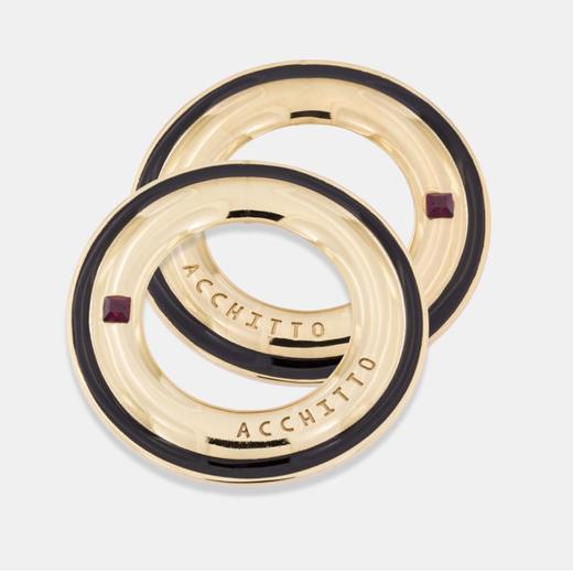 订购10周到｜Acchitto-Cerchio- 经典黑 珐琅 耳环［意大利设计师］ 商品图2