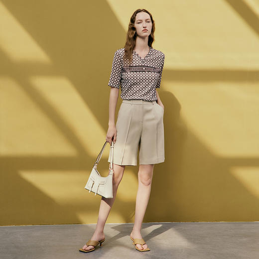 EITIE爱特爱春季新款高腰显瘦休闲裤女7305014 商品图2