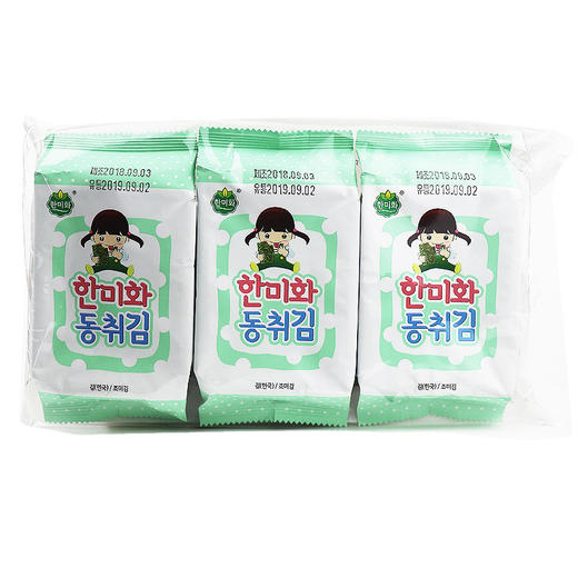 韩国美禾童趣海苔绿色15g 商品图0