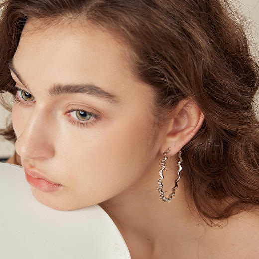 ARSIS【流光系列】粼境波光耳钉小众简约设计感时尚耳圈 商品图4