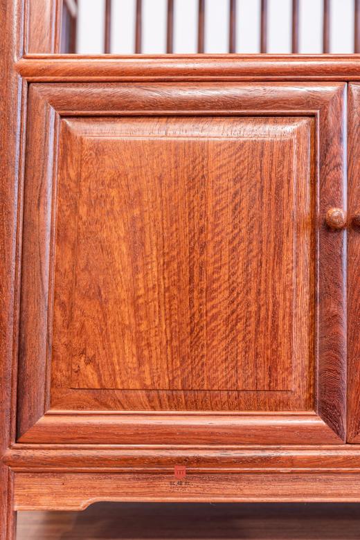 红桥红  家具严选  缅甸花梨(大果紫檀）  【39直棂 小茶水柜】 商品图3