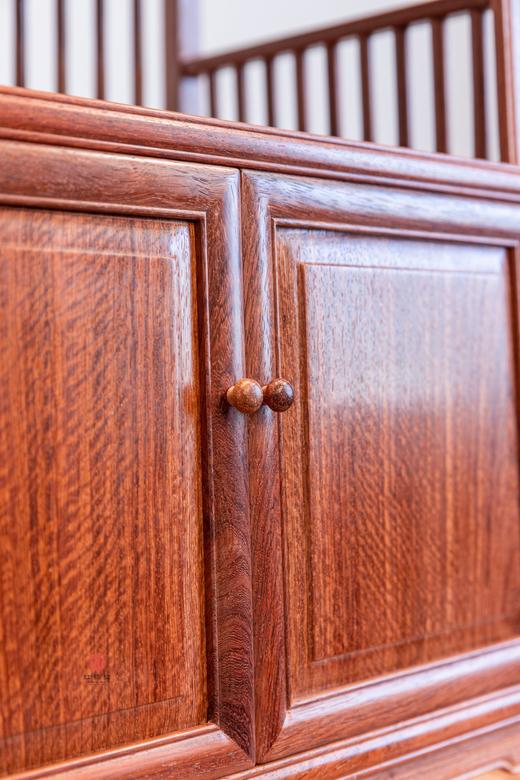 红桥红  家具严选  缅甸花梨(大果紫檀）  【39直棂 小茶水柜】 商品图4