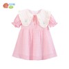 贝贝怡女童花边领短袖连衣裙优雅法式风公主蓬蓬裙女孩洋气裙子 商品缩略图6