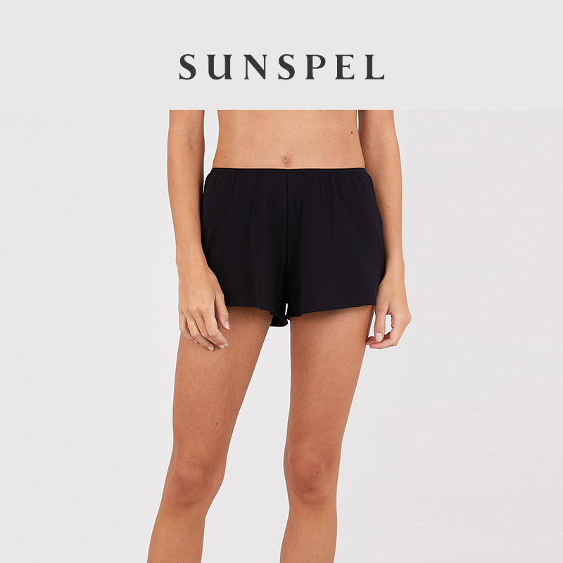 SUNSPEL女士春夏全棉休闲运动裤法式中腰短裤