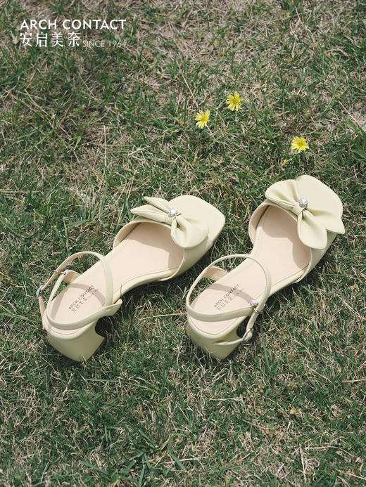 ARCHCONTACT安启美奈中跟蝴蝶结凉鞋52820 商品图3