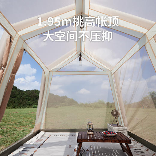 Naturehike挪客屋脊8.5充气帐篷户外露营大空间防雨防晒小屋帐 商品图4