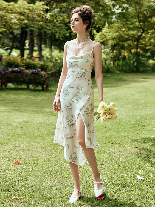 OLrain欧芮儿法式碎花连衣裙时尚套装女夏季2023新款温柔风两件套 商品图2