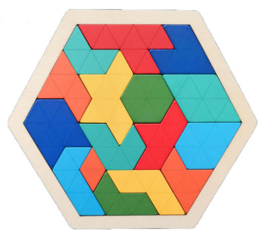 【烧脑趣味拼图，越玩越聪明】多边形几何拼图儿童益智拼装，七巧板异形积木锻炼动手动脑玩具，彩色百变拼图-SH 商品图13