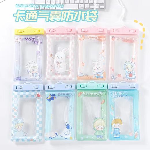 手机防水袋卡通动物PVC透明密封防水袋漂流游泳海边泳池度假防水手机套图案随机1个 商品图2