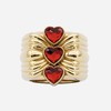 北京仓｜Acchitto-Corecini-红色 滚花水晶 戒指［意大利设计师］ 商品缩略图0