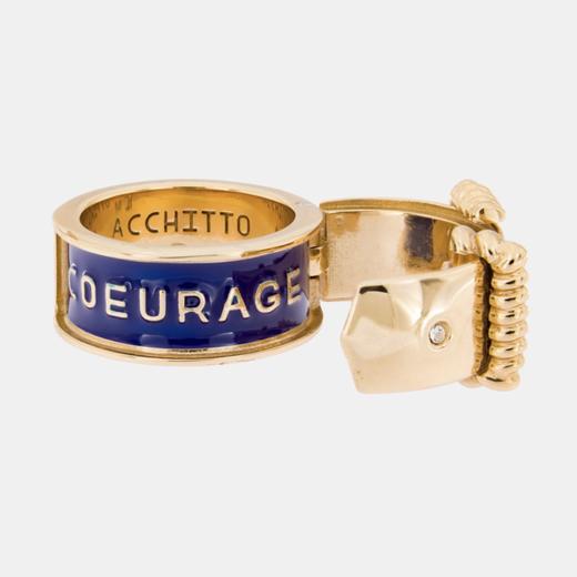 订购10周到｜Acchitto-Coeurage- 皇家蓝 密语 勇气 戒指［意大利设计师］ 商品图0