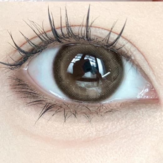 MIXMIXX 胡桃里棕 月抛 两片 14.2mm 参考着色 13.6mm 基弧 8.6 含水 42% 新锐国货 商品图2