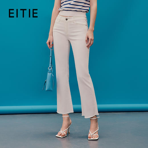 EITIE爱特爱夏季新款时尚通勤休闲显瘦百搭牛仔裤7405112 商品图0