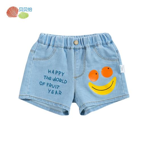 贝贝怡童装女童轻薄软牛仔短裤夏季女孩高腰裤子女宝宝宽松裤洋气 商品图4
