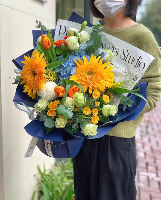 蒸蒸日上----向日葵韩式花束九选一 商品图6