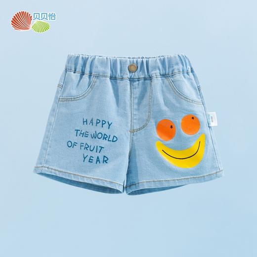 贝贝怡童装女童轻薄软牛仔短裤夏季女孩高腰裤子女宝宝宽松裤洋气 商品图1