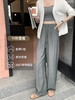 凉凉冰丝  高级褶皱肌理感OLrain欧芮儿法式冰爽休闲裤女夏季2023新款高腰垂感阔腿防晒裤子 商品缩略图2