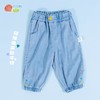 贝贝怡女童柔软轻薄莱赛尔牛仔裤宝宝夏季新款束脚裤洋气宽松长裤 商品缩略图2