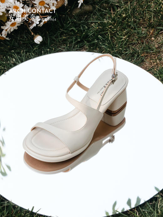 ARCHCONTACT安启美奈时尚粗跟绑带凉鞋52830 商品图1
