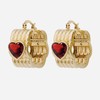 北京仓｜Acchitto-DESI- 金色 红心水晶 耳环［意大利设计师］ 商品缩略图0