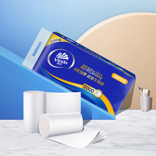 【官方包邮】维达超韧韧性升级家庭实惠装无芯卫生卷纸 4层100g40卷箱装（自然无香） 商品图2